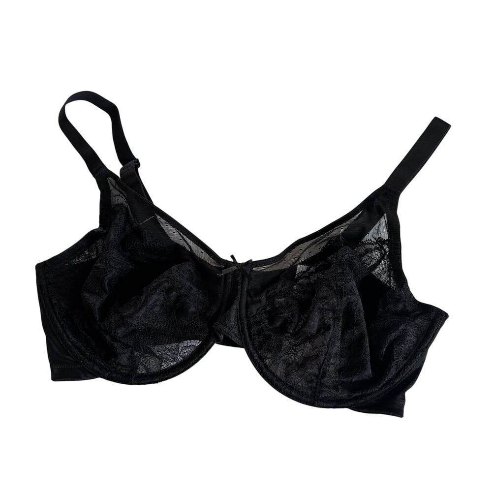 HSIA Enchante Black Lace Soft Mesh Underwire Bra Women's Size 36DDD NWT Lingerie - Picture 2 of 8